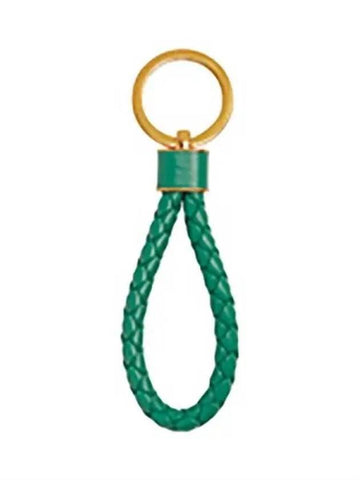 Intrecciato Leather Key Holder Green - BOTTEGA VENETA - BALAAN 1