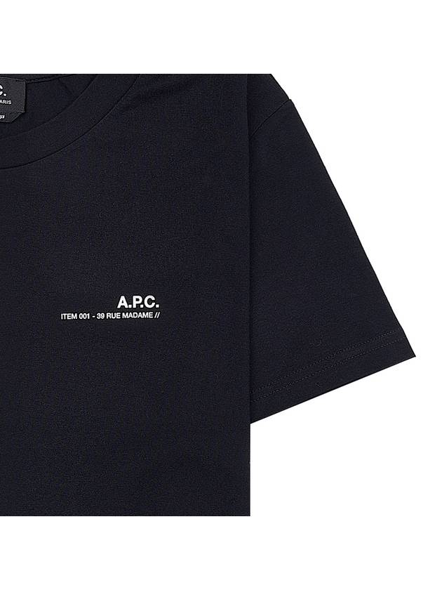 Item Logo Crew Neck Short Sleeve T-Shirt Black - A.P.C. - BALAAN 7