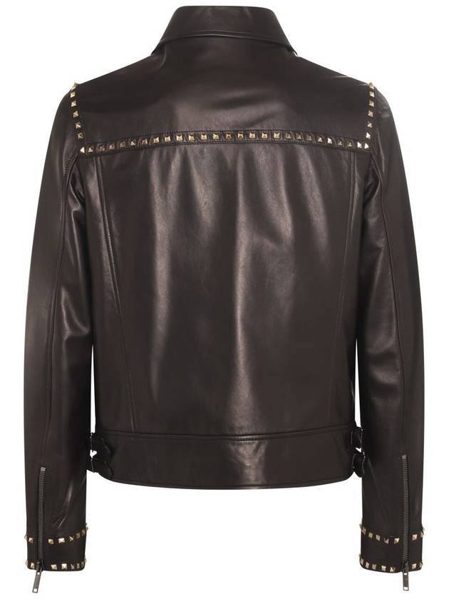 Black Leather Jacket 3V3NAA957YM0NO B0560955579 - VALENTINO - BALAAN 3