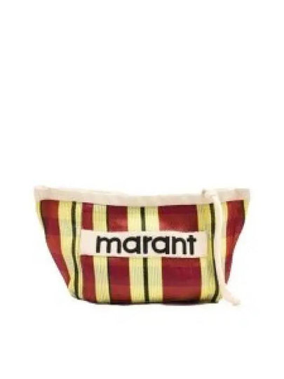 Embroidered Logo Pouch Bag Red Yellow - ISABEL MARANT - BALAAN 2