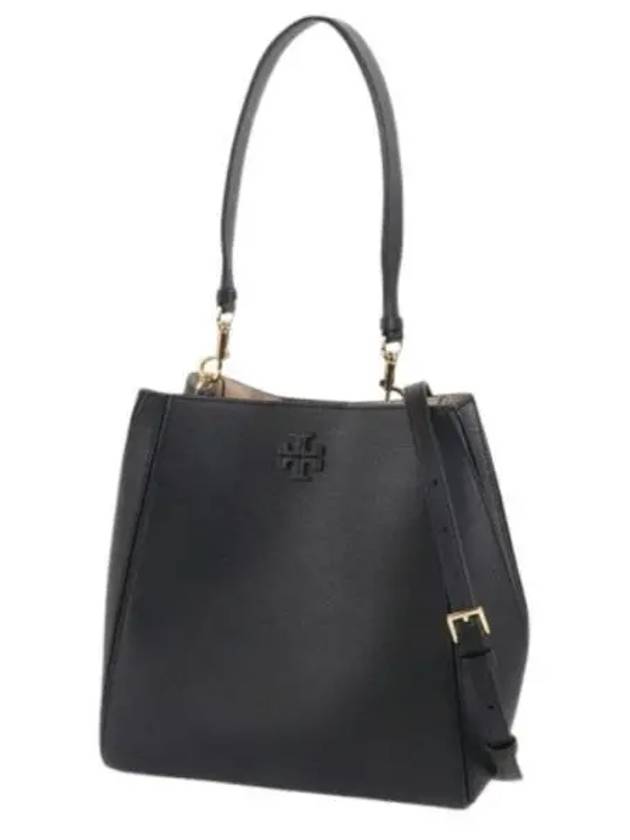 Logo Leather Bucket Bag Black - TORY BURCH - BALAAN 2