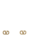 V Logo Signature Embellished Earrings Gold - VALENTINO - BALAAN 1