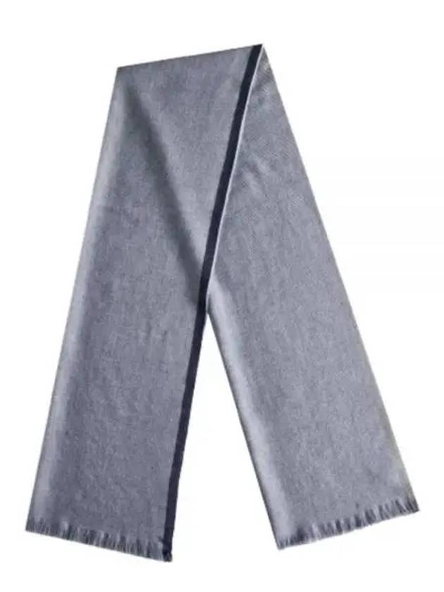 Brunello Cucinelli Line Edge Scarf Gray MSC665OR - BRUNELLO CUCINELLI - BALAAN 1