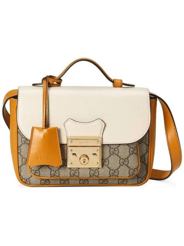 Paddle Lock GG Mini Cross Bag Beige White - GUCCI - BALAAN 1