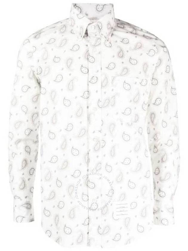 Thom Browne Striaght Fit Paisley Print Shirt, Brand Size 0 (X-Small) - THOM BROWNE - BALAAN 1