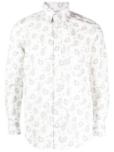 Thom Browne Striaght Fit Paisley Print Shirt, Brand Size 0 (X-Small) - THOM BROWNE - BALAAN 1