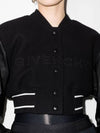 4G wool leather short bomber jacket black - GIVENCHY - BALAAN 4