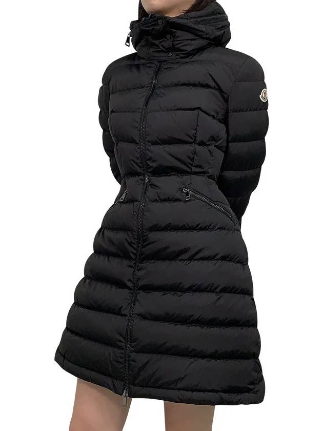 Flammette Long Down Jacket Black - MONCLER - BALAAN 9