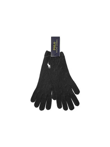 WC0528 001 Pony Cable Knit Gloves - POLO RALPH LAUREN - BALAAN 1