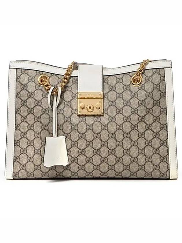 GG Padlock Supreme Medium Shoulder Bag White - GUCCI - BALAAN 3