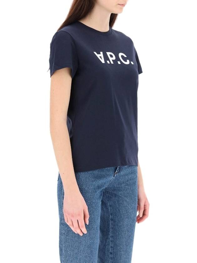 VPC Logo Organic Cotton Short Sleeve T-Shirt Navy - A.P.C. - BALAAN 3