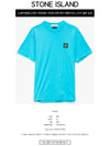 Logo Patch Short Sleeve T-Shirt Aqua Blue - STONE ISLAND - BALAAN 3