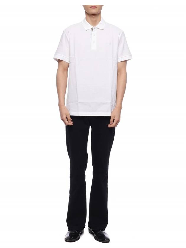 Monogram Motif Polo Shirt White - BURBERRY - BALAAN 4