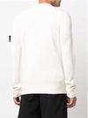 Wappen Patch Crew Neck Ribbed Wool Knit Top Ivory - STONE ISLAND - BALAAN 6