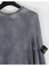 Wappen Patch Handspray Cotton Knit Top Grey - STONE ISLAND - BALAAN 3