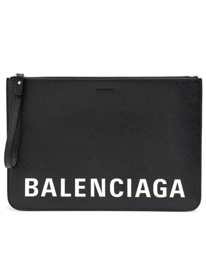 Logo Strap Clutch Bag Black - BALENCIAGA - BALAAN 2