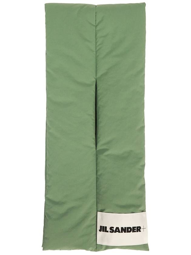 Logo Quilted Padded Down Muffler Green - JIL SANDER - BALAAN 2