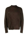 Le Cardigan Pau Asymmetric Cardigan Dark Brown - JACQUEMUS - BALAAN 2