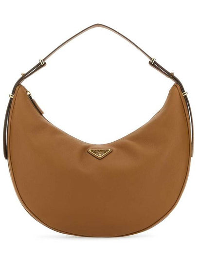 Large Leather Shoulder Bag Brown - PRADA - BALAAN 2