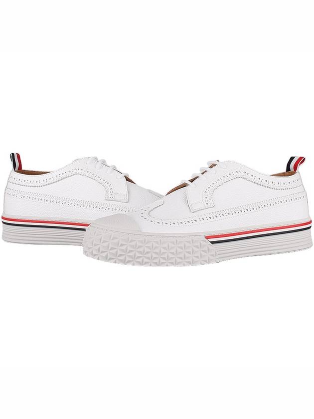 Men's Vitello Calf Leather Long Wing Brogue White - THOM BROWNE - BALAAN 2