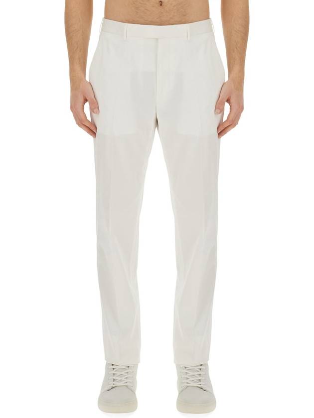 cotton straight pants white - ERMENEGILDO ZEGNA - BALAAN 2