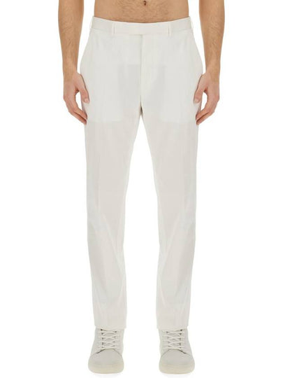 cotton straight pants white - ERMENEGILDO ZEGNA - BALAAN 2