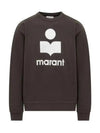 Mikoy Logo Print Sweatshirt Black - ISABEL MARANT - BALAAN 2