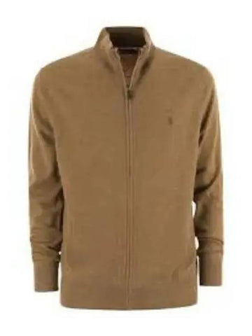 Wool Full zipper Sweater Brown - POLO RALPH LAUREN - BALAAN 1