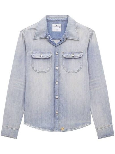 Western Denim Long Sleeve Shirt Light Blue - COURREGES - BALAAN 2