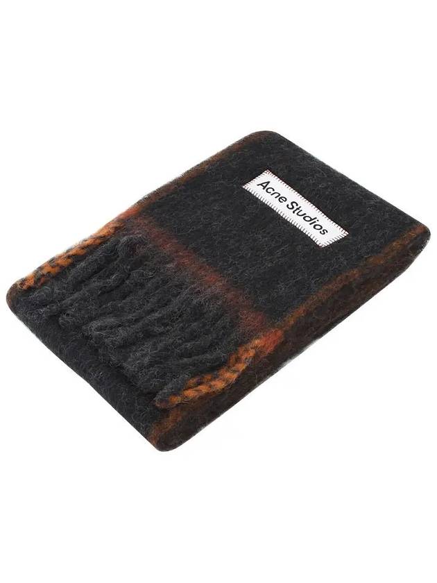 Wool mohair muffler black - ACNE STUDIOS - BALAAN 4