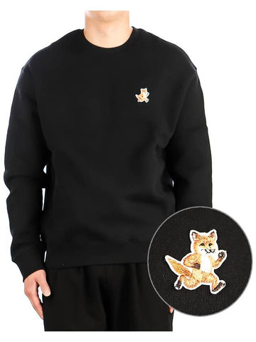 Men s Speedy Fox Sweatshirt MM00313KM0307 BLACK - MAISON KITSUNE - BALAAN 1