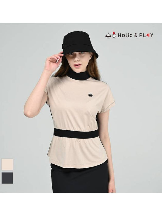 Dolman Fit High Neck Short Sleeve T-ShirtHC2WTS009 - HOLIC&PLAY - BALAAN 2