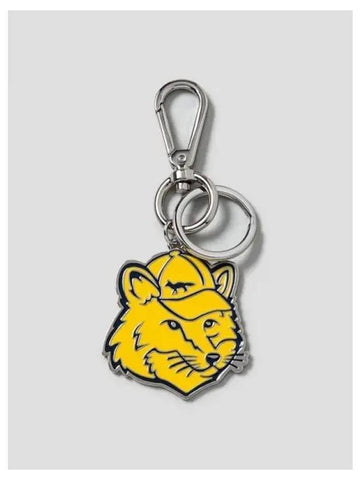 Unisex Fox Head Metal Keyring Bag Charm Yellow Domestic Product - MAISON KITSUNE - BALAAN 1