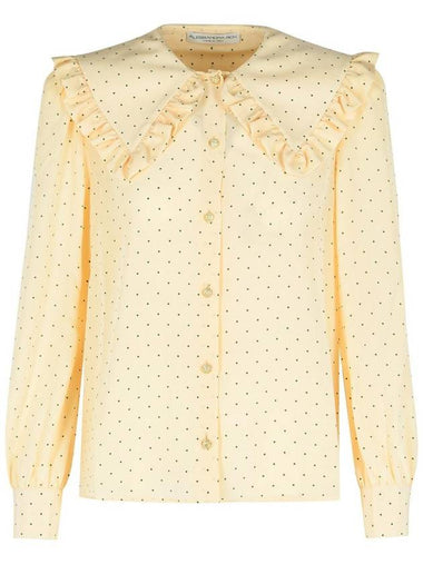 Alessandra Rich 'Polka' Cream Silk Shirt - ALESSANDRA RICH - BALAAN 1