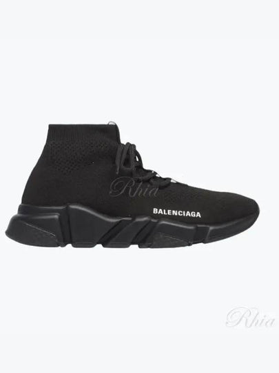 Women's Speedrunner Lace-Up High Top Sneakers Black - BALENCIAGA - BALAAN 2