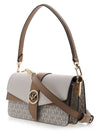 Greenwich Medium Logo Shoulder Bag White - MICHAEL KORS - BALAAN 3