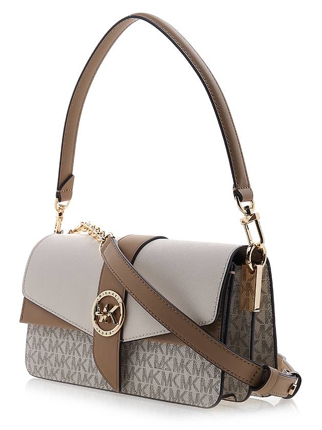 Greenwich Medium Logo Shoulder Bag White - MICHAEL KORS - BALAAN 3