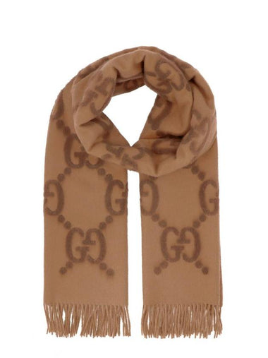 GG Wool Scarf Beige - GUCCI - BALAAN 1