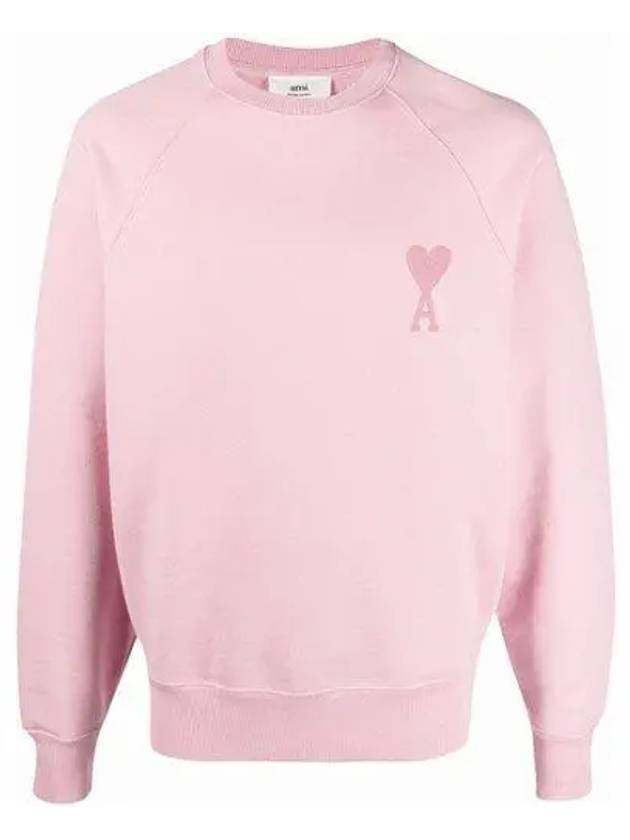 Heart Logo Overfit Sweatshirt Pink - AMI - BALAAN 2