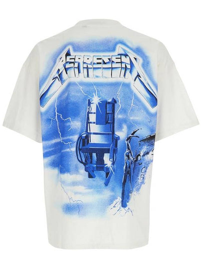 'Ride The Lightning X Metallica' White T-Shirt With Front And Back Print In Cotton Blend Man - REPRESENT - BALAAN 2