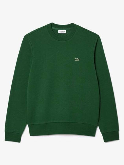 Logo Patch Crew Neck Sweatshirt Green - LACOSTE - BALAAN 2