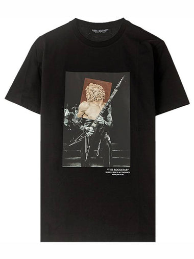 The Rockstar Slim Fit Short Sleeve T-Shirt Black - NEIL BARRETT - BALAAN 1