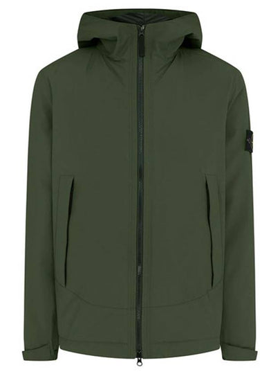 Primaloft Insulation Soft Shell-R Hooded Jacket Dark Green - STONE ISLAND - BALAAN 2