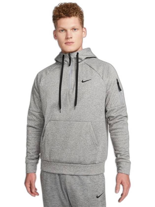 Golf Therma-Fit Fitness 1/4 Zip Hoodie Grey - NIKE - BALAAN 3