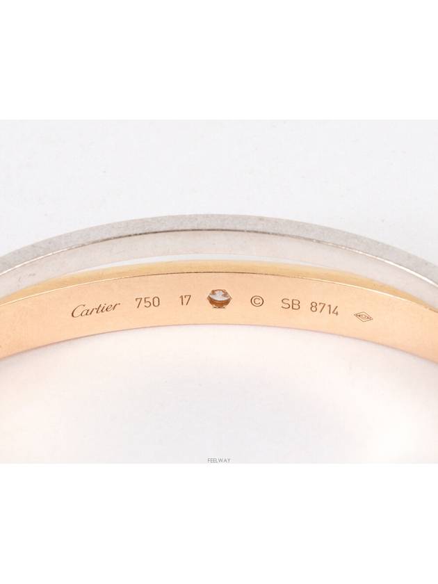 B Love Bracelet Pave Diamond Pink Gold White 17 73878 - CARTIER - BALAAN 6