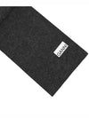 Logo Label Wool Blend Muffler Grey - GANNI - BALAAN 3