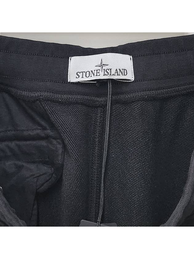 Cotton Fleece Cargo Truck Pants Black - STONE ISLAND - BALAAN 9