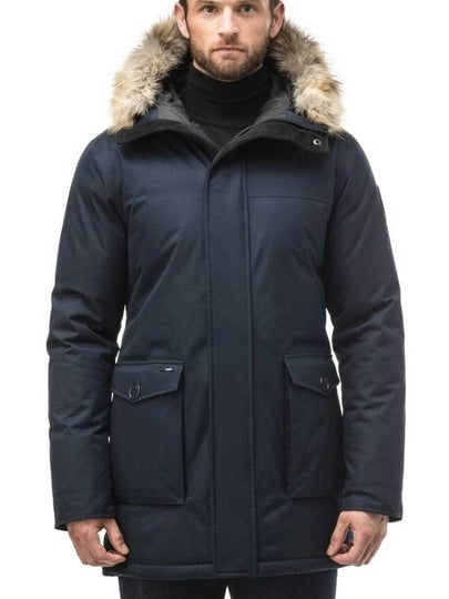 Yves Hooded Fur Padded Parka Navy - NOBIS - BALAAN 2