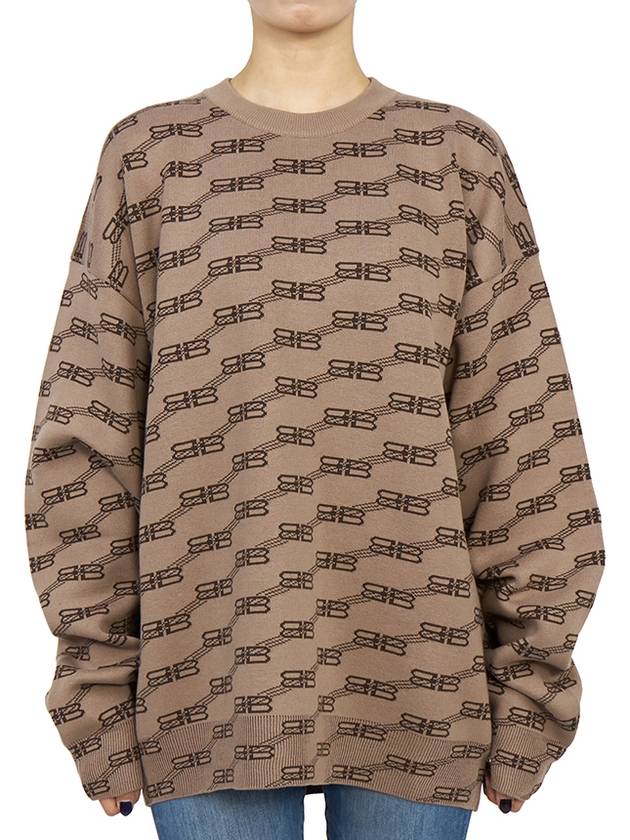 BB Monogram Sweatshirt Brown - BALENCIAGA - BALAAN 2