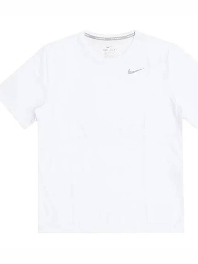 Men's Breathe Run Short Sleeve T-Shirt White - NIKE - BALAAN 3